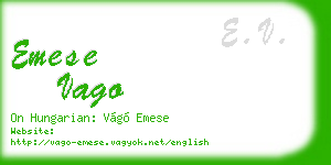 emese vago business card